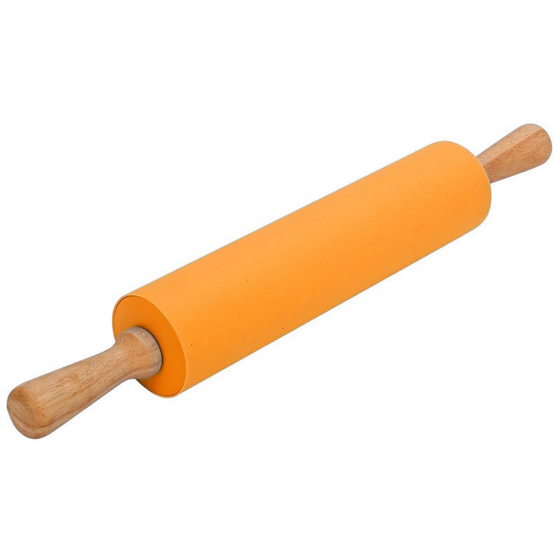 Скалка силиконовая 25 см Regent inox Silicone оранжевая 1090₽