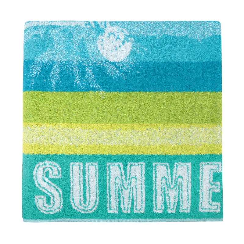 Полотенце 75 х 150 см Lasa Home Summer Trip синий-зелёный полотенце для йоги 183x61см inex suede yoga towel искусственная замша mftowel st19 закат на пляже