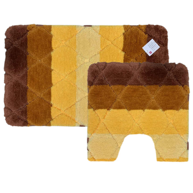 Набор ковриков для ванной Dasch Альберта 2 шт коричневый коврики в салон klever standard haval f7 2019 н в кросс набор 4 шт текстиль