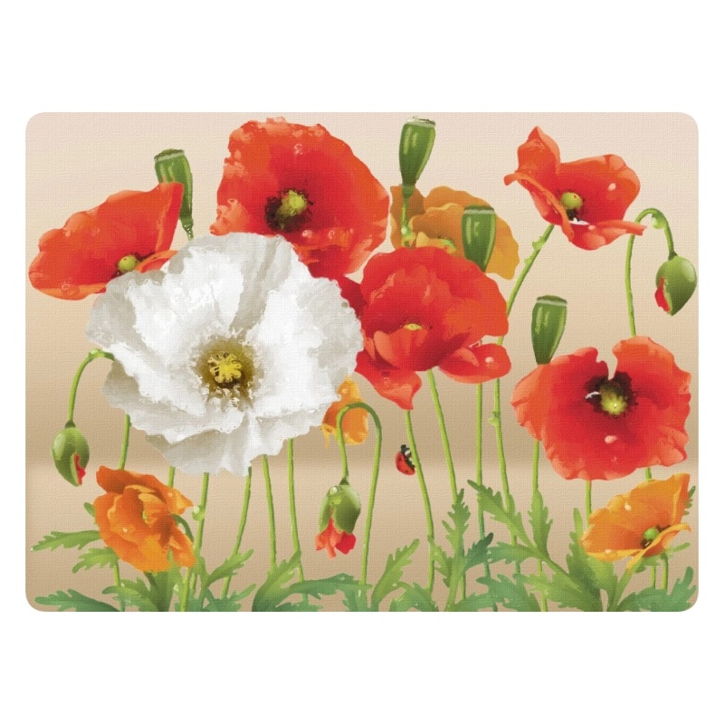 Набор подставок под горячее 39.6 х 29.6 см Genlex Маки 4 шт