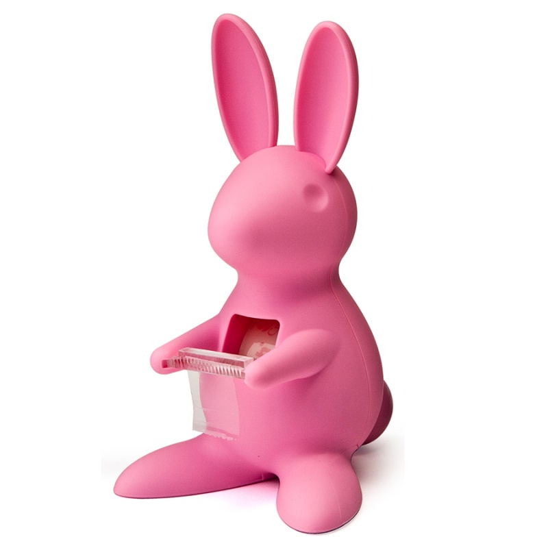 Диспенсер для скотча Qualy Bunny розовый