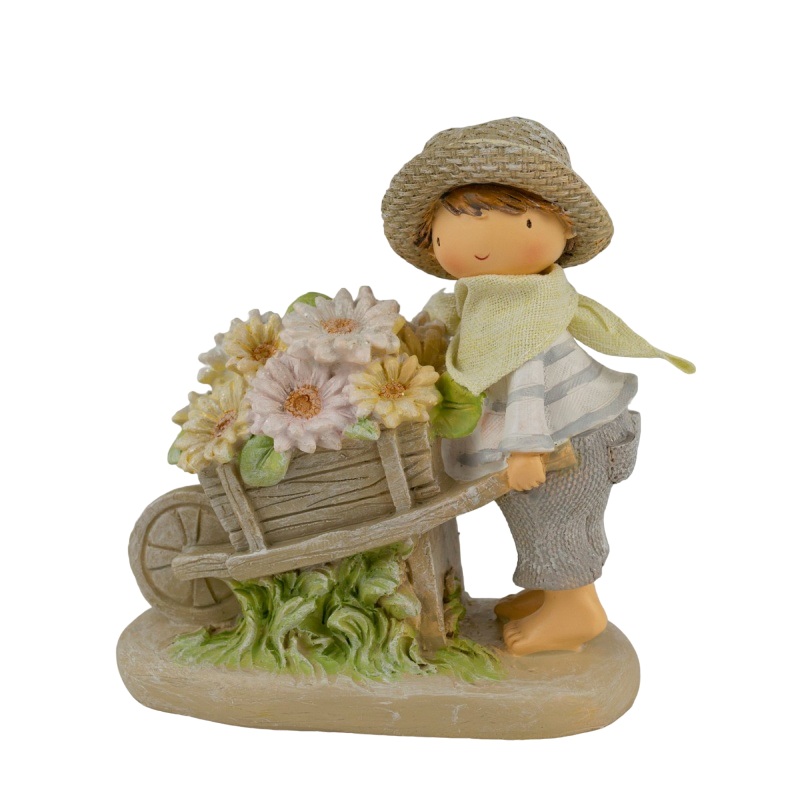 Сувенир 14 см Азалия Мальчик с тележкой цветов 2490₽