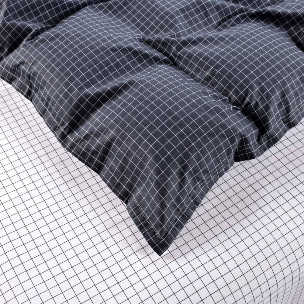 Комплект постельного белья евро Sofi de Marko Диксан чёрно-белый Sofi de Marko DMH-ЕВРО-5494 - фото 2