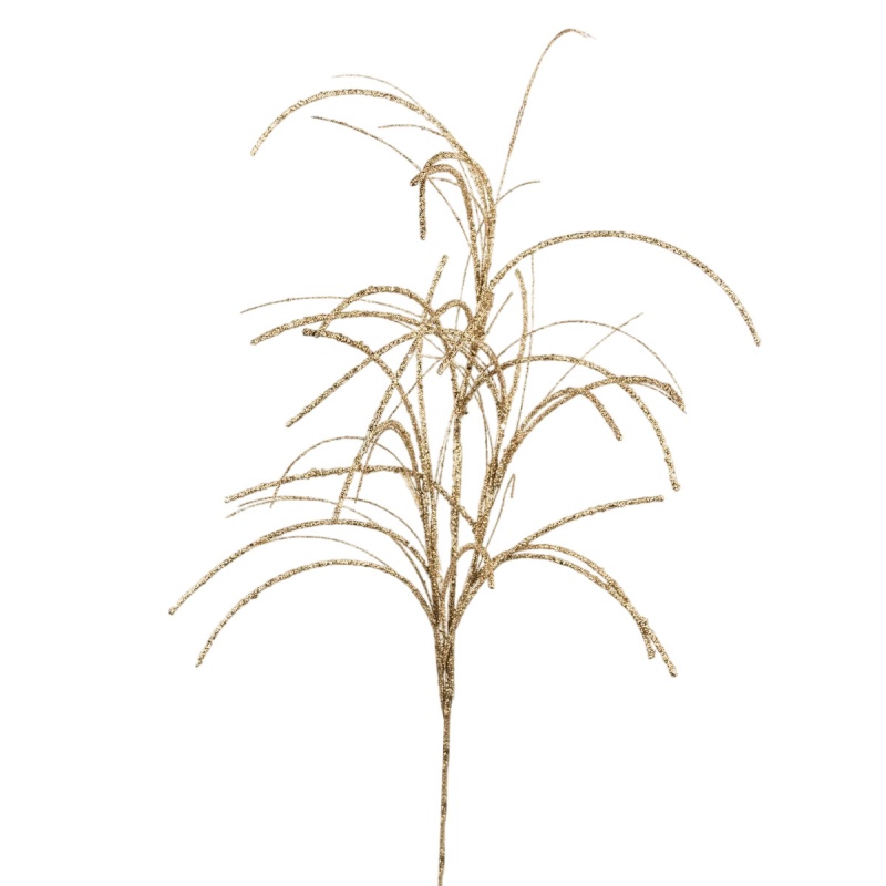 Ветка с глиттером 90 см Азалия шампань