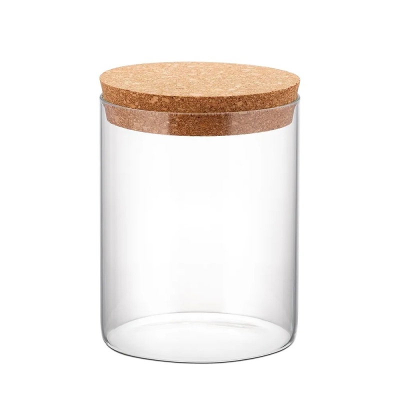 Банка для сыпучих продуктов с пробковой крышкой 700 мл Teco