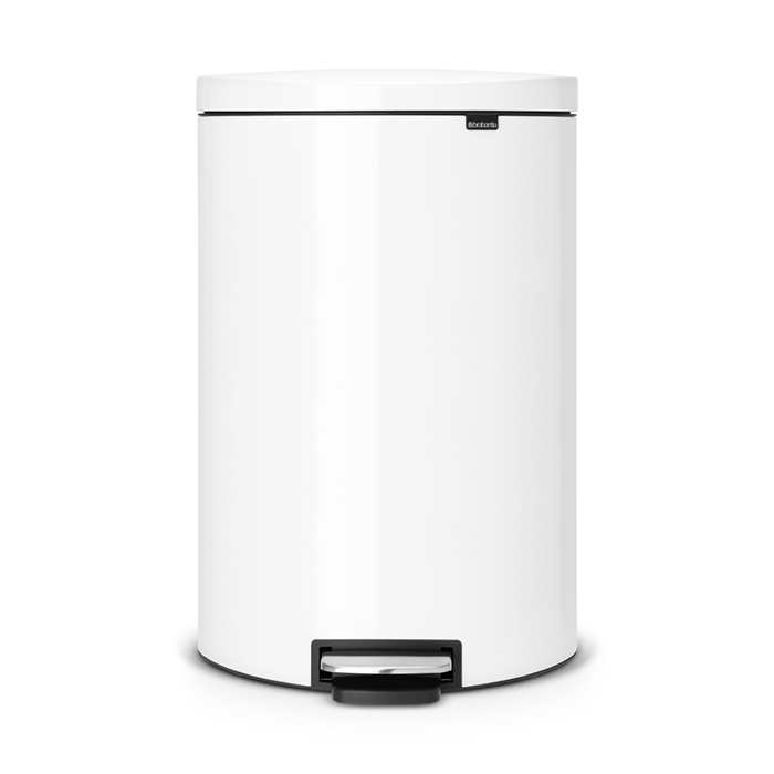 

Мусорный бак с педалью 40 л Brabantia FlatBack+ белый
