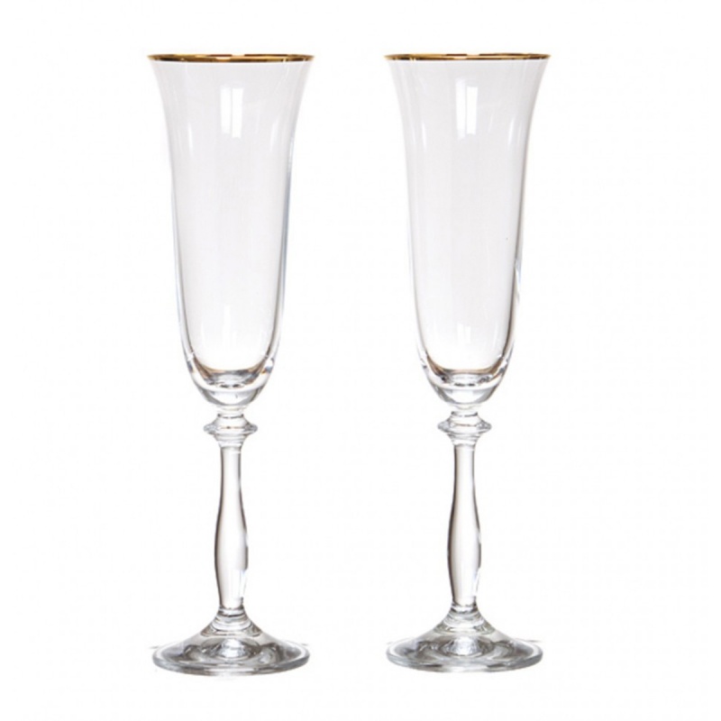 Набор бокалов для шампанского 2 шт 190 мл Bohemia Crystal Angela Bohemia Crystal CKH-40600/20787/190/2 CKH-40600/20787/190/2 - фото 1