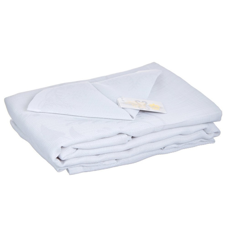 Набор столового текстиля Tabe Pano 7 предметов белый салфетки сервировочные d 35 см джут 9935996