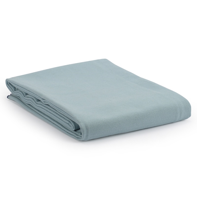 

Покрывало из фактурного хлопка голубого цвета с контрастным кантом Tkano Essential 230 x 250 см