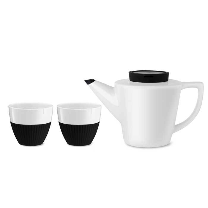 Чайный набор 3 предмета Viva Scandinavia Infusion чёрный-белый ситечко для заваривания чая viva scandinavia infusion egg серый