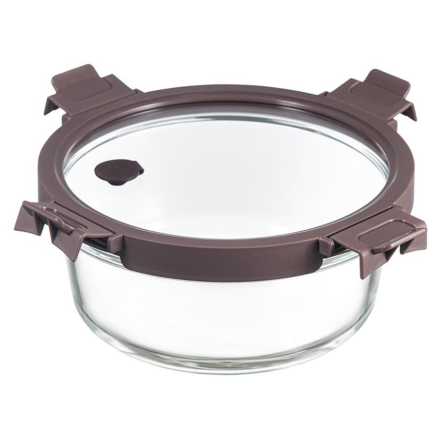 Контейнер для запекания и хранения круглый с крышкой, 950 мл, темно-сливовый Smart Solutions DMH-SFE-SS-CN-GLS-PL-950 - фото 4