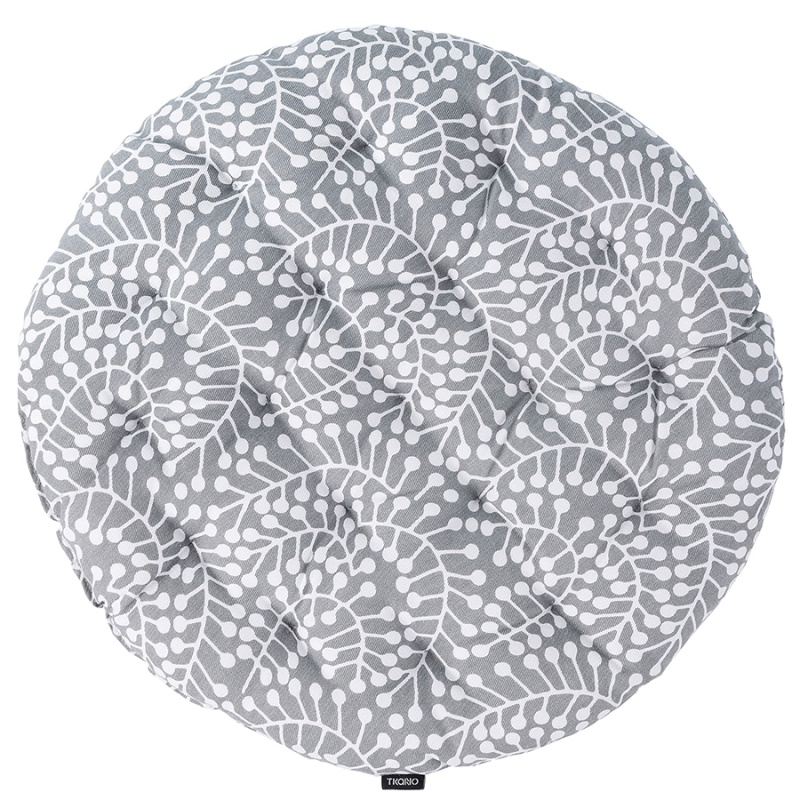Подушка на стул круглая серого цвета с принтом Спелая Смородина из коллекции scandinavian touch, 40 Tkano CKH-TK22-CP0018 - фото 1