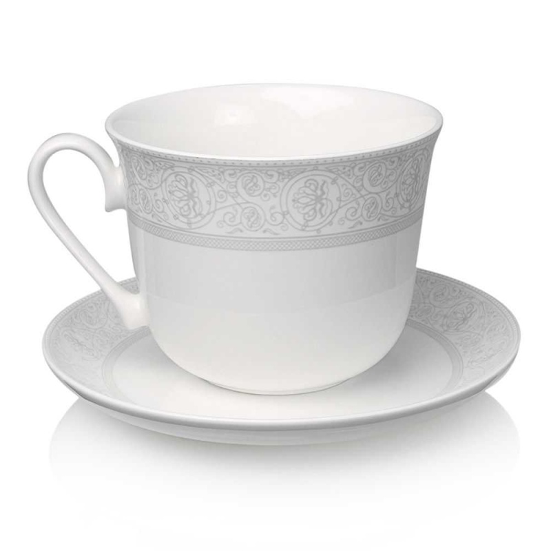 Чайная пара фарфоровая 500 мл Акку Дионис серый 2190₽