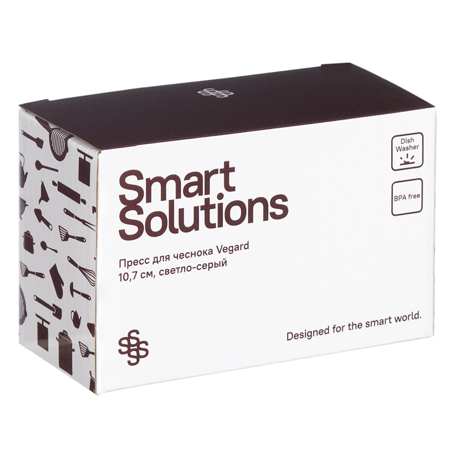 Пресс для чеснока vegard, 10,7 см, светло-серый Smart Solutions DMH-SS-GP-PP-10.7 - фото 5