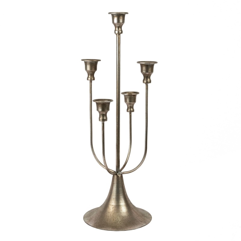 Подсвечник для 5 свечей металлический 435 см Азалия серебряный 3990₽