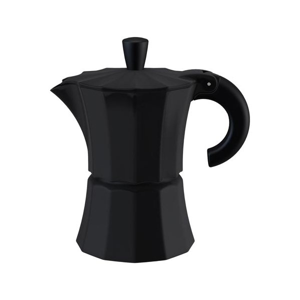 Кофеварка гейзерная на 6 чашек Morosina Black Morosina CKH-MOR003-BLACK - фото 1