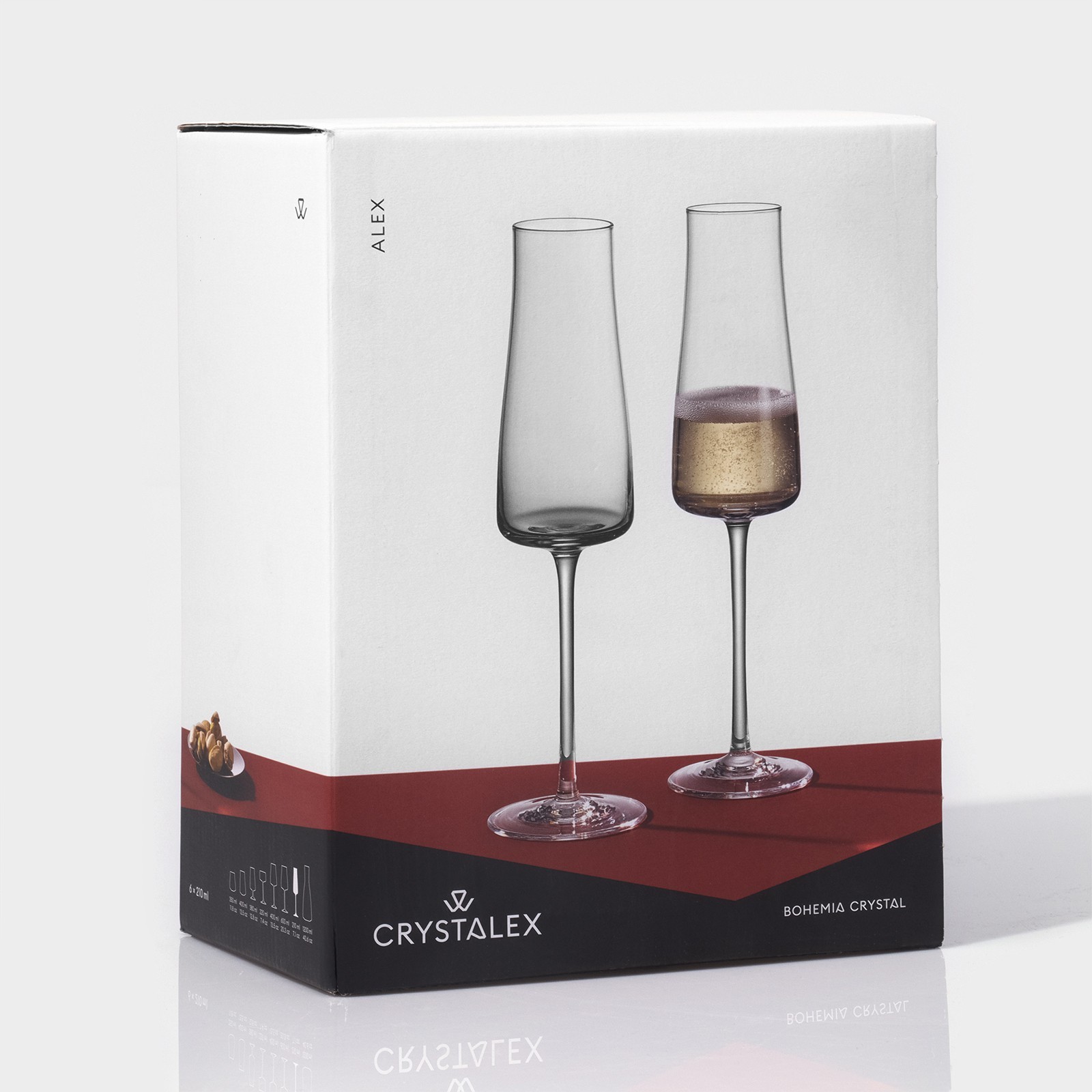 Набор бокалов для шампанского 210 мл Crystalex Алекс  6 шт Crystalex DMH-40950/210 DMH-40950/210 - фото 9