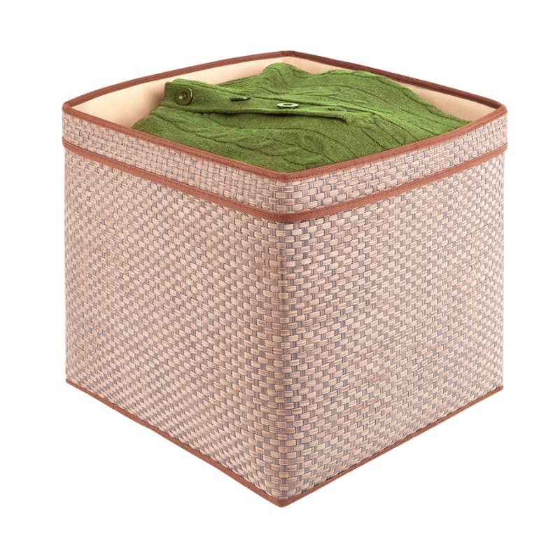 

Корзина для хранения с ручками Casy Home коричневая