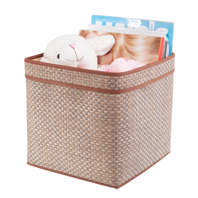 Корзина для хранения с ручками Casy Home коричневая