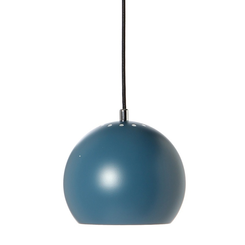 Лампа подвесная ball, 16хD18 см, голубая матовая, черный шнур Frandsen CKH-111512505001