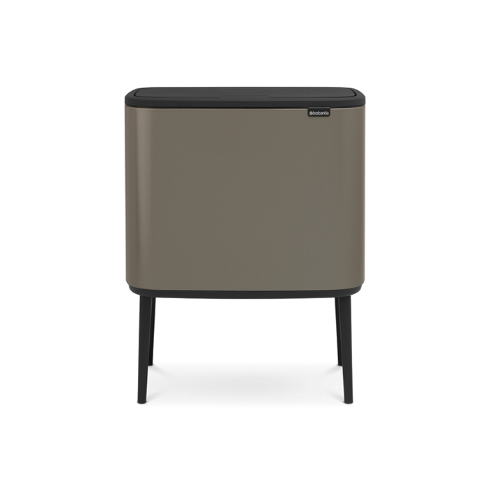 Мусорный бак 11 + 23 л Brabantia Touch Bin Bo платиновый