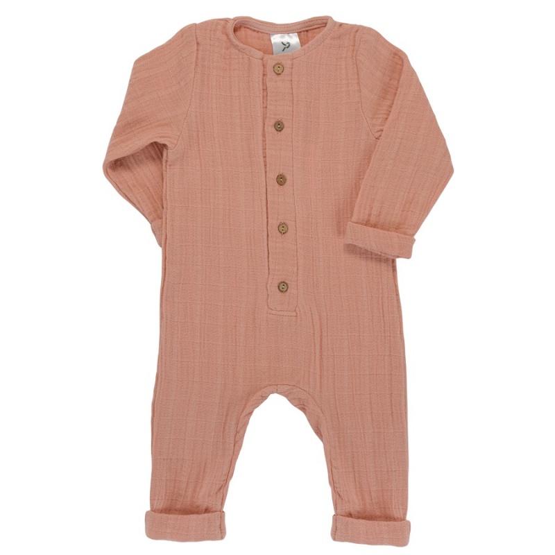

Комбинезон с длинным рукавом 12-18 M Tkano Essential пыльная роза