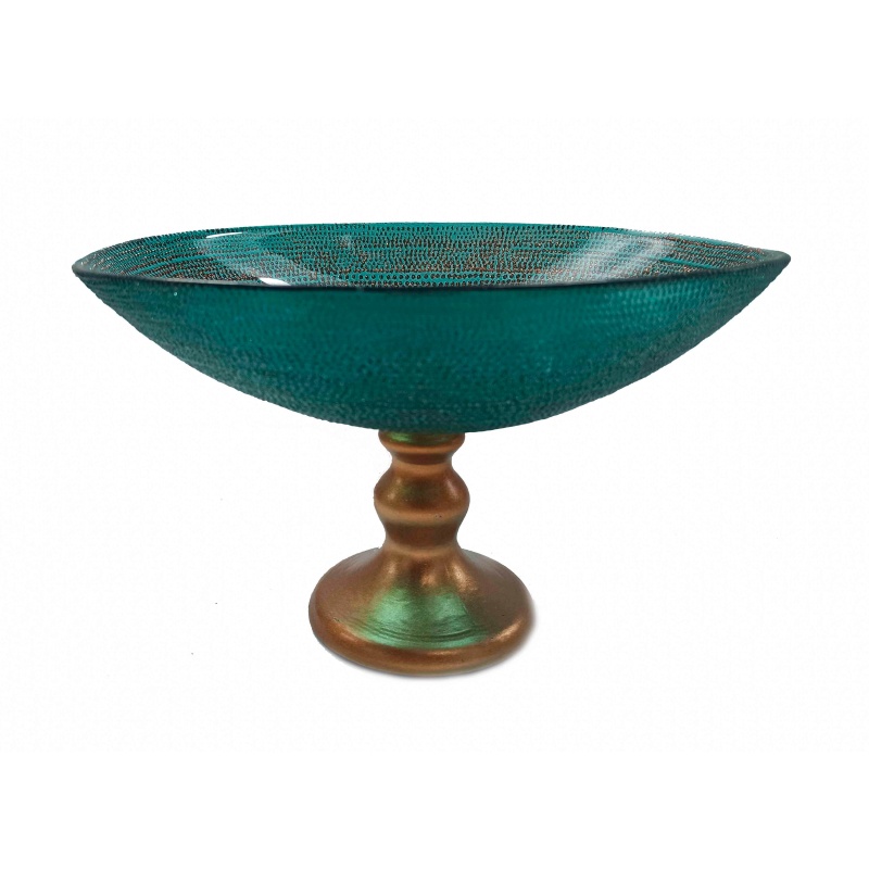 Блюдо на ножке 22 см Akcam Inspiration Green 2090₽