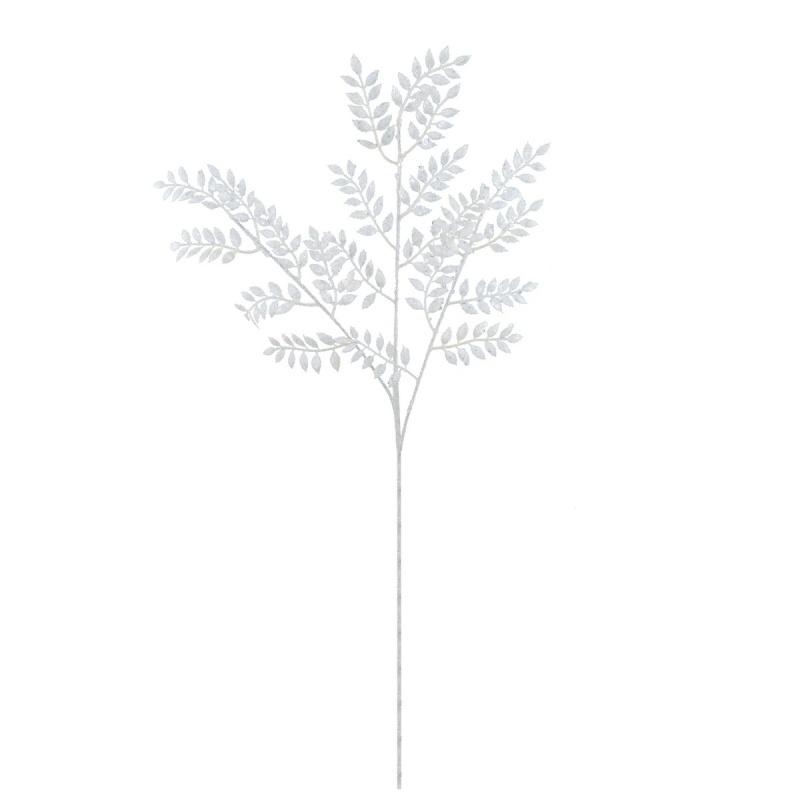 Декоративная ветка с глиттером 79 см Азалия белый резинка декоративная 18 мм 10 ± 1 м белый