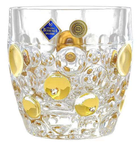 Набор стаканов для виски 350 мл Bohemia Jihlava Lisboa 6 шт золото штоф 750 мл bohemia jihlava lisboa золото