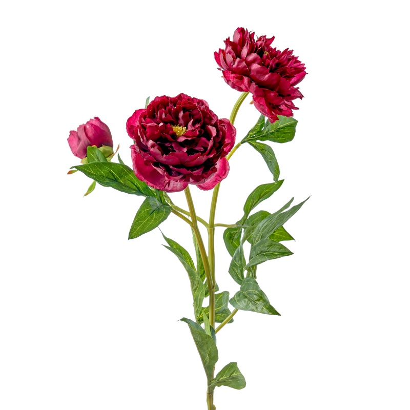 Искусственный цветок Пион 76 см MayBlummy бордовый искусственный ок гортензия 50 см mayblummy лиловый