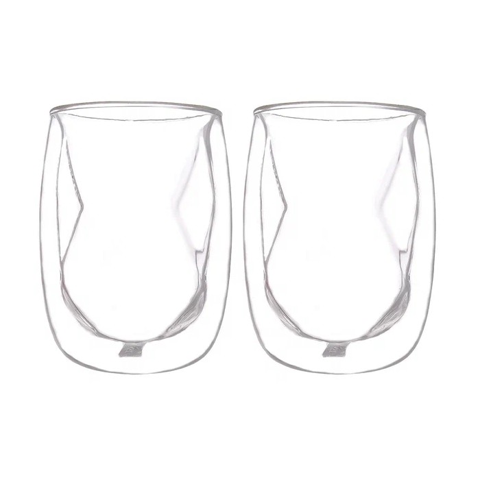 Набор стаканов с двойным стеклом 300 мл Repast Double Wall 2 предмета обруч с двойным массажным роликом onlitop d 98 см толщина 2 5 см 1 кг