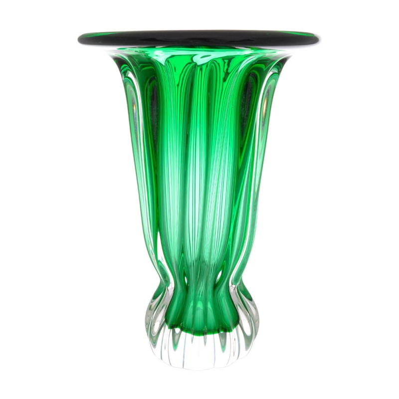 Ваза для цветов 26 см Egermann Clear Green Special