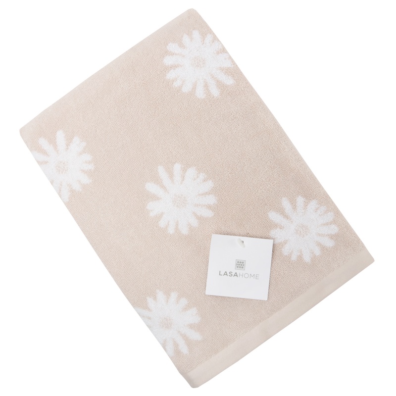 Полотенце банное 70 х 140 см Lasa Home Allegri Flowers бежевый cuddledry полотенце банное lux
