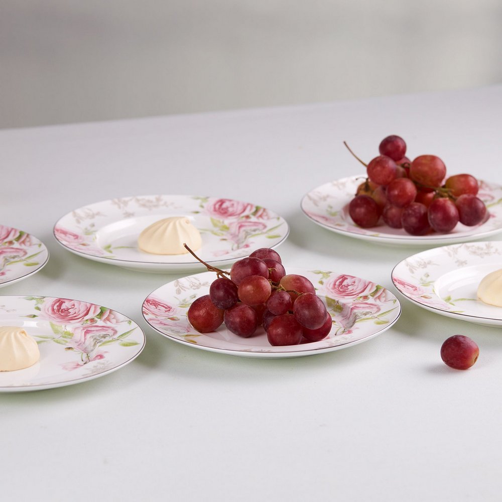 Набор десертных тарелок 20 см Llecker Розовый вальс 6 шт Llecker CKH-S15570-CLR-PLT205RC - фото 6