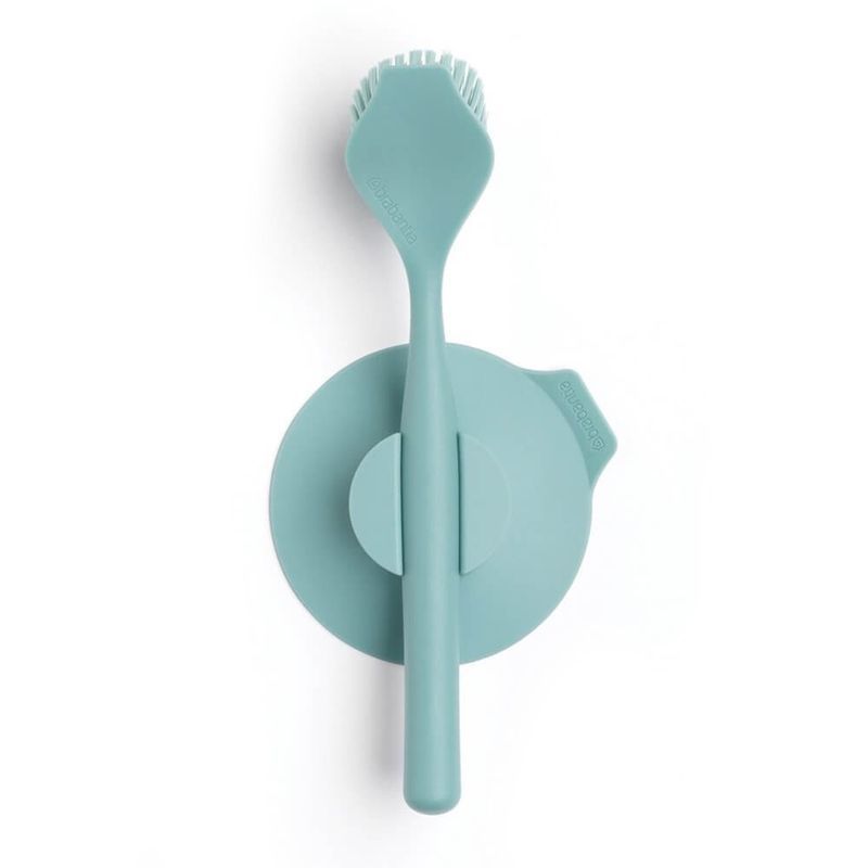 Щётка для мытья посуды с держателем на присоске Brabantia Sink Side мятный щётка для мытья посуды с дозатором gefu swift