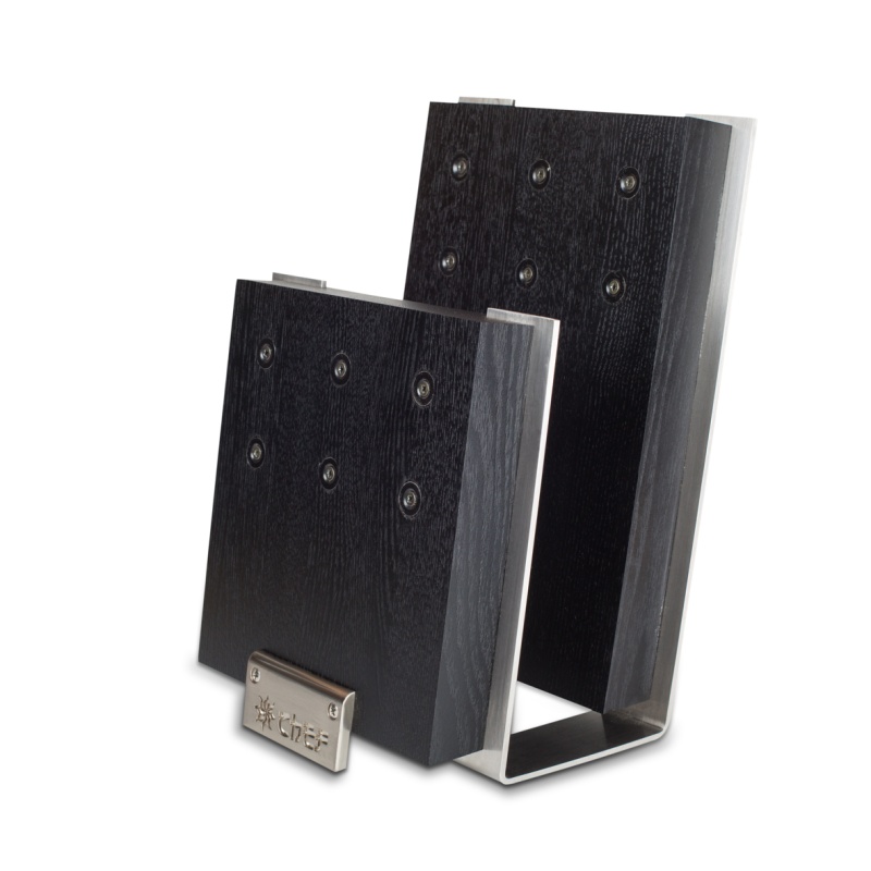 Подставка с магнитными держателями для 6-ти ножей Chef чёрный