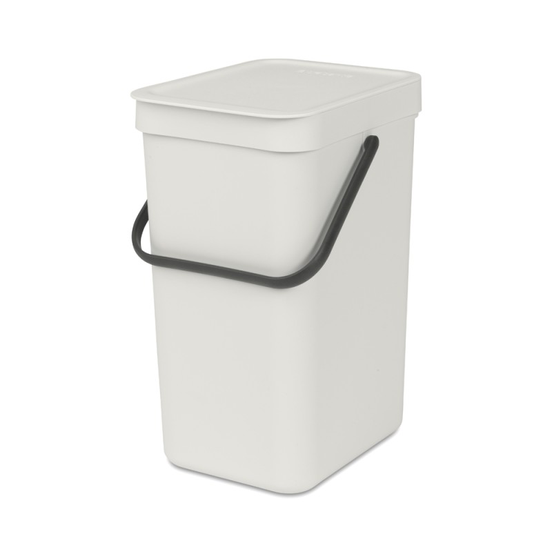 Ведро для мусора 12 л Brabantia Sort & Go светло-серый профиль swix держатель мешка для мусора для столов t75w t76 t0075 wh