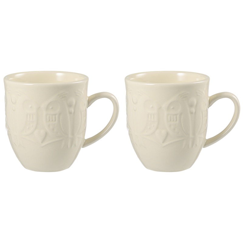 Набор кружек 2шт 500мл Birds of Paradise кремовый