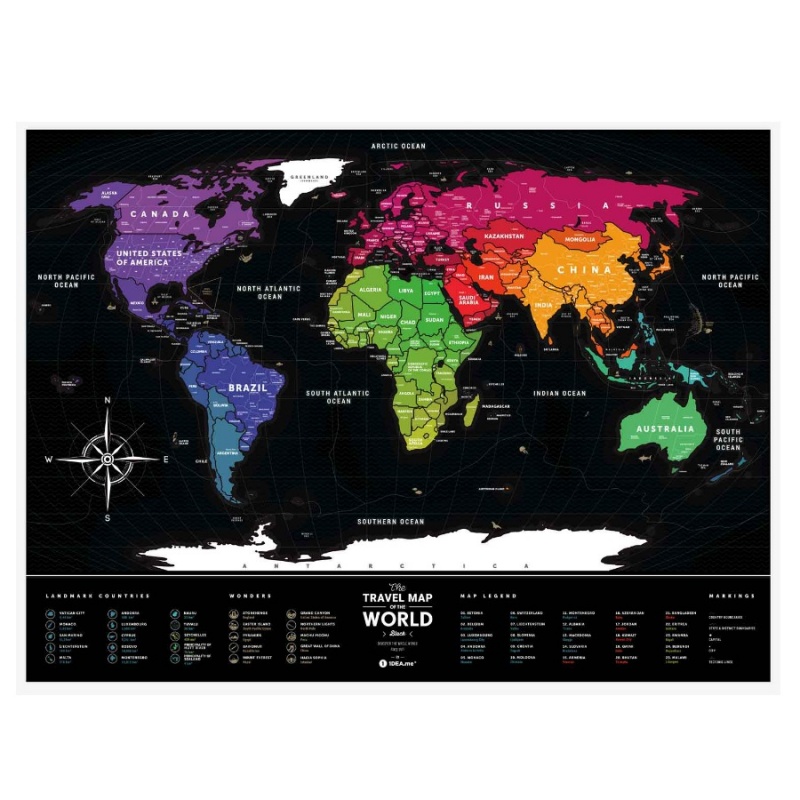

Карта Travel Map Black World