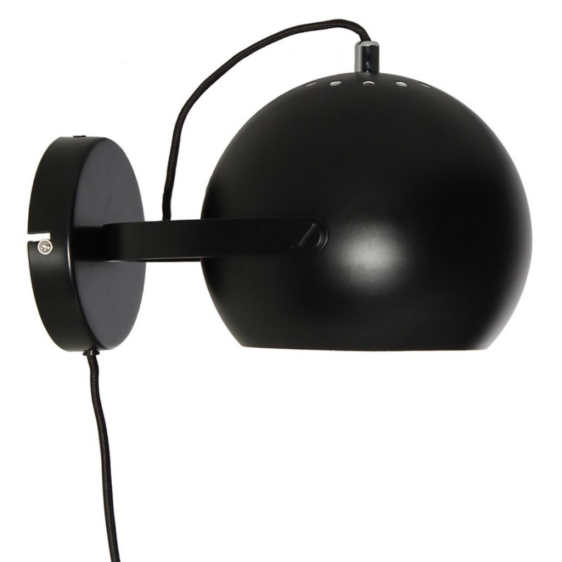 Лампа настенная Frandsen Ball с подвесом чёрный матовый Frandsen CKH-43546505001