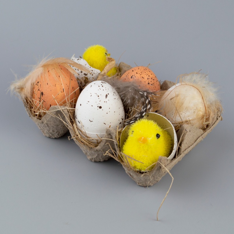 Набор украшений подвесных Азалия в ассортименте 6 шт. праздник весны и расписные яйца