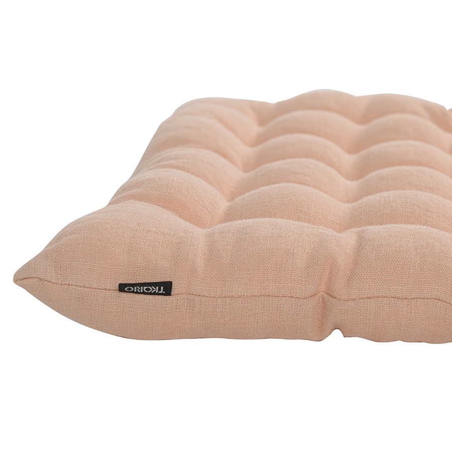 Подушка стёганая на стул из умягченного льна 40 x 40 см Tkano Essential розово-пудровый от CookHouse
