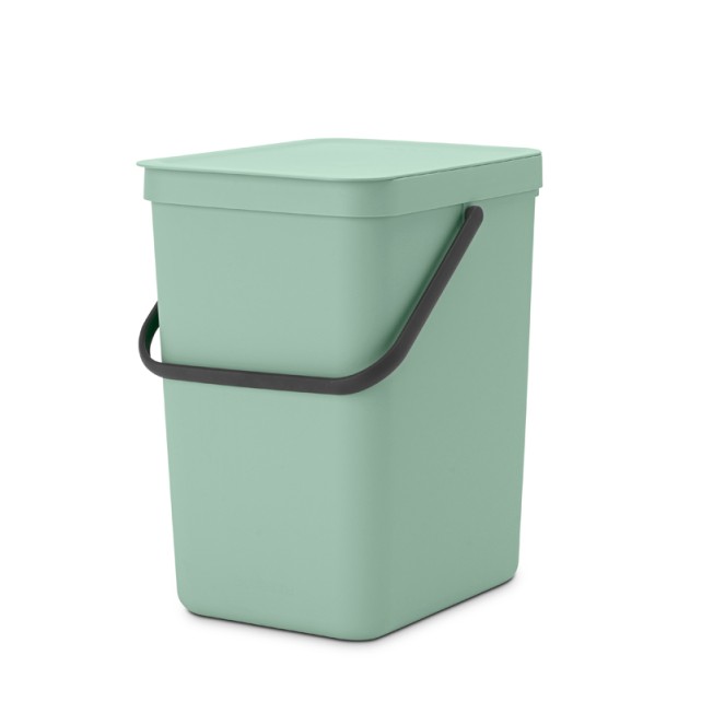 Ведро для мусора 25 л Brabantia Sort & Go мятно-голубой настольный контейнер для мусора brabantia металлик