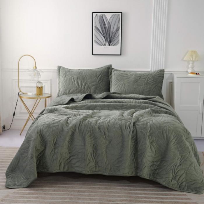 

Комплект покрывало и наволочка 160 х 220 см Sofi de Marko Глория зелёный