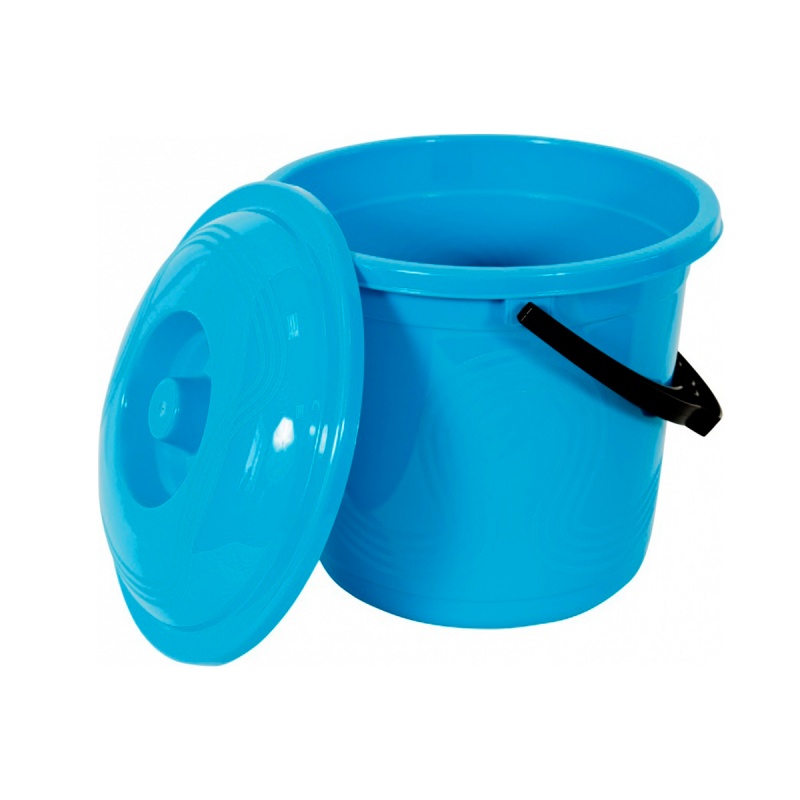 Ведро с крышкой 18 л Эльфпласт Волна в ассортименте 959₽