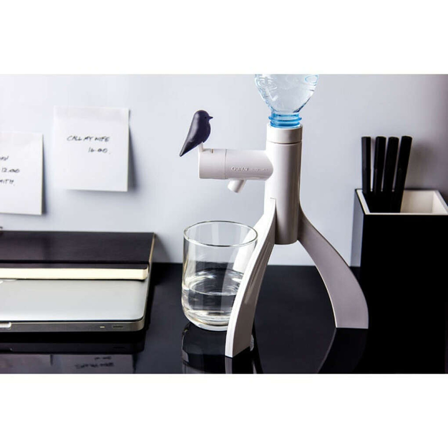 Диспенсер для воды настольный thirsty bird, 3 л, черный декор Qualy DMH-QL10250-BK - фото 4
