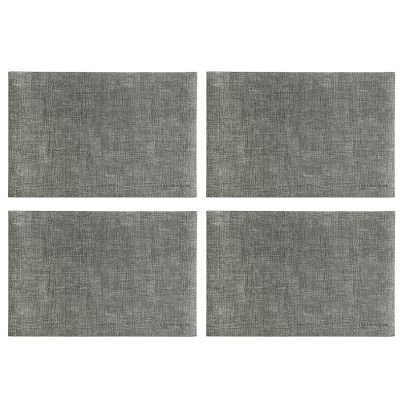 Набор салфеток сервировочных 4шт 30х45 см Leanera серый 2300₽