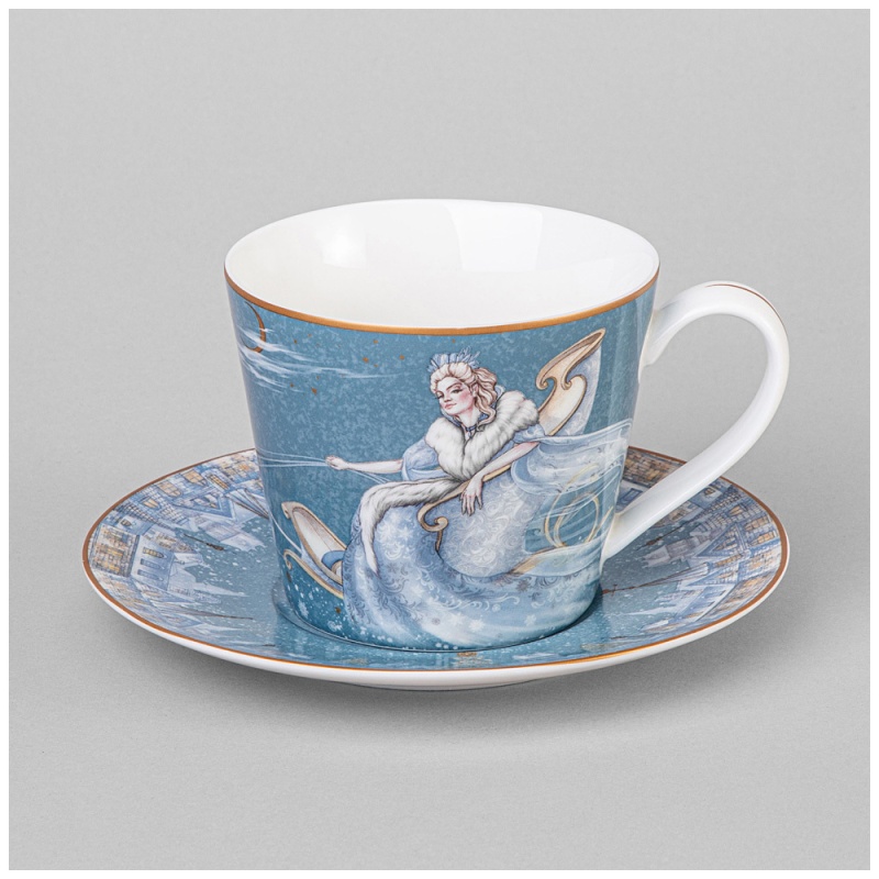 Пара чайная 300 мл Lefard Снежная королева голубая 1490₽