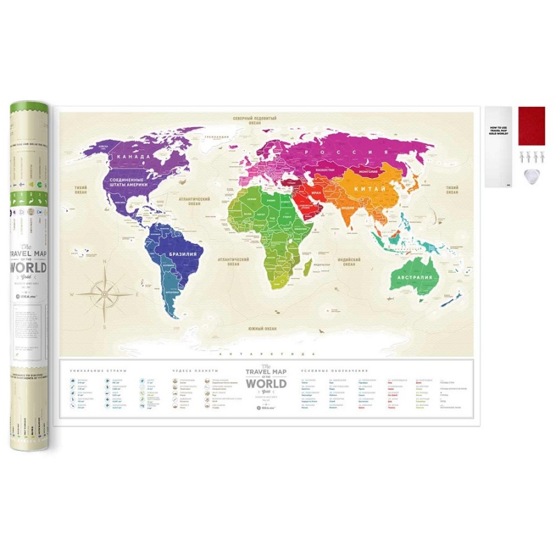 

Карта Travel Map Gold World ru