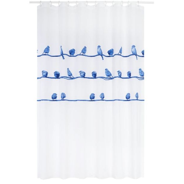 Штора для ванн 180 х 200 см Bacchetta Birdies blu royal